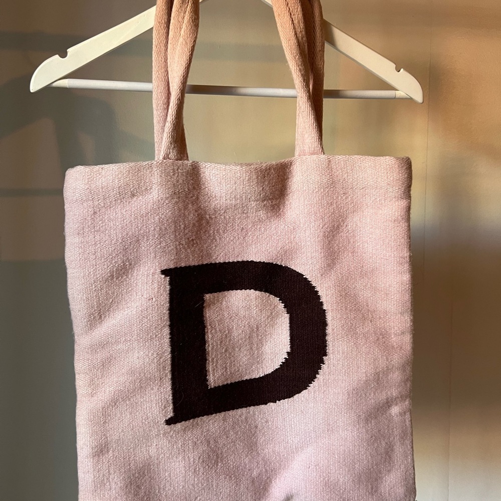 Jonathan Adler Blush wool Tote with Big D